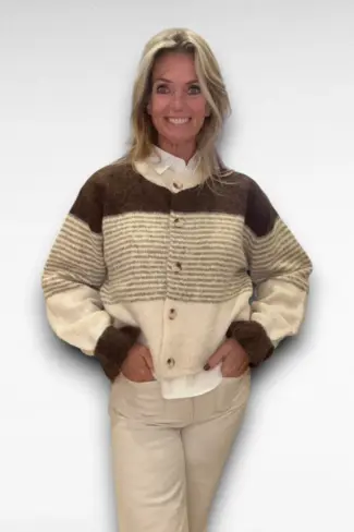 bruin beige vest