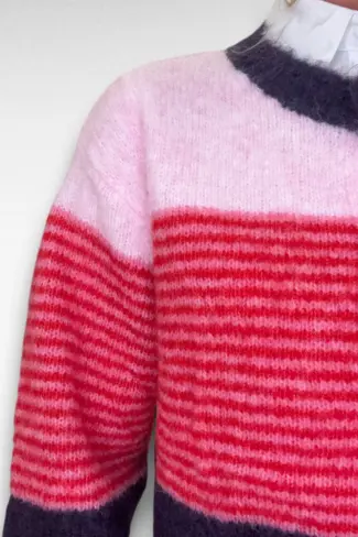 Alternative view of Vest met Roze Strepen