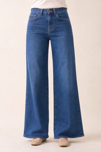 Blauwe Palazzo Jeans – voorkant