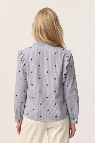 Blouse Blauw – achterkant