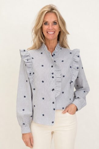 Blouse Blauw – voorkant