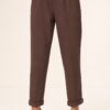 Broek Bruin met riem – voorkant
