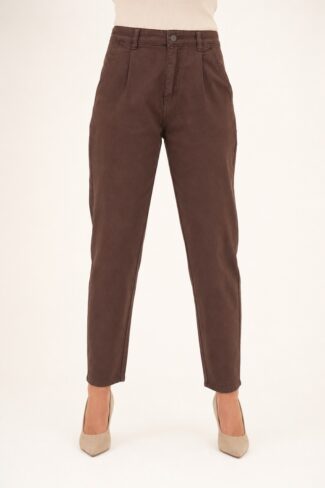 Bruine Ballon Jeans – voorkant