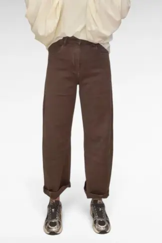 bruine barrel jeans