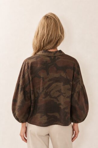Camouflage Blouse Bruin – achterkant