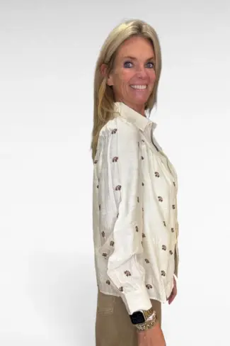 Alternative view of Marguerite Beige Blouse
