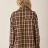 Geruite blouse bruin – achterkant