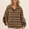 Geruite Blouse Geel – voorkant