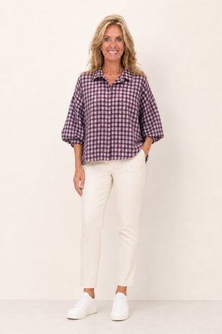 Geruite blouse Paars – overzicht