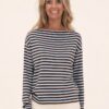 Gestreepte Blauw Top – voorkant