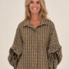Groen geruite blouse – voorkant