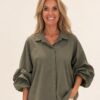 Groene blouse met lange mouwen – voorkant