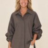 Groene blouse met lange mouwen – voorkant