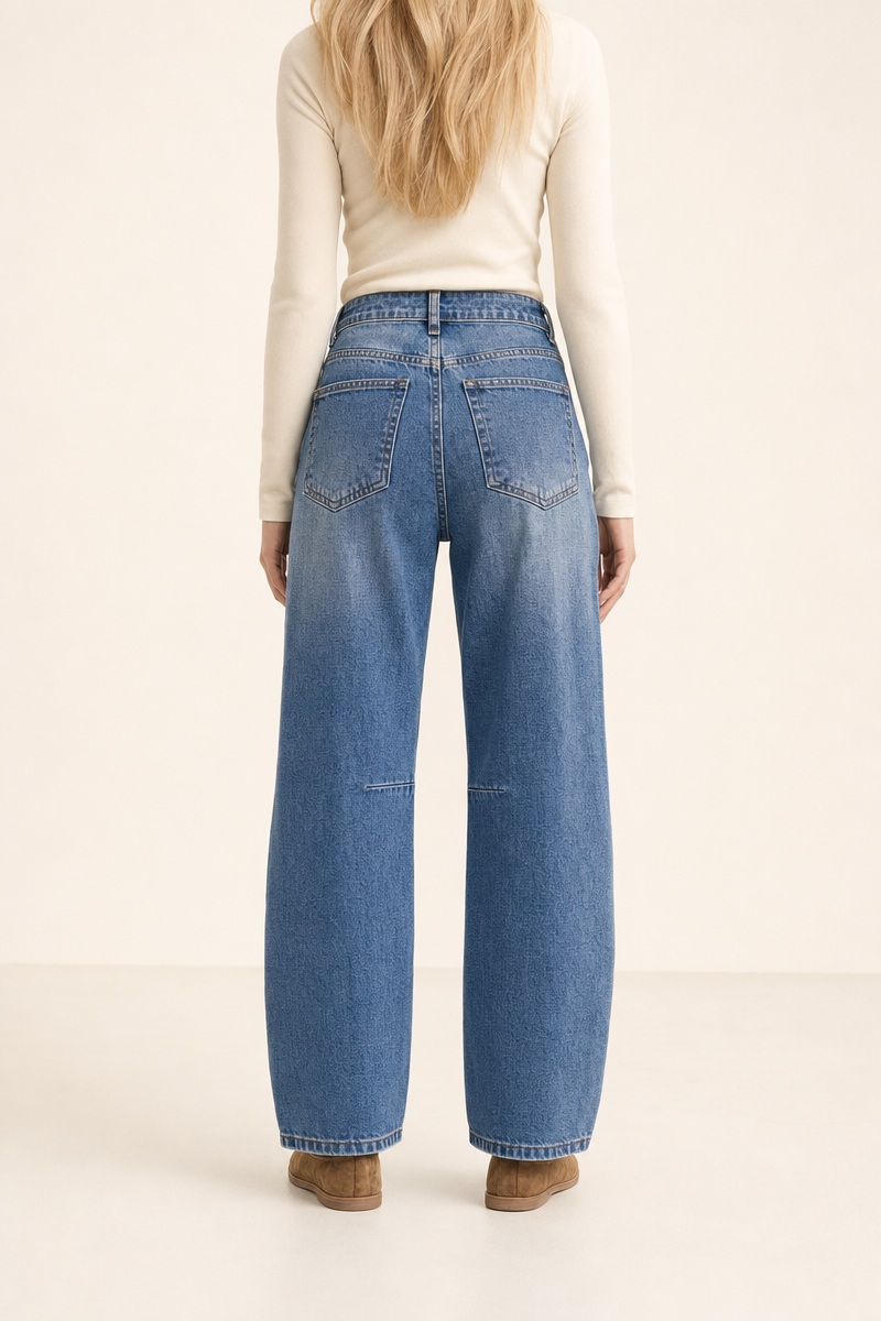 Jeans Barrel Louisa Blauw – achterkant