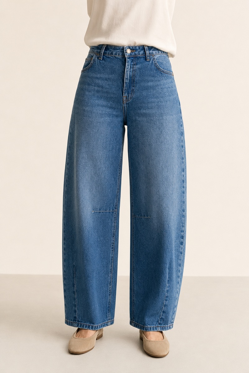 Jeans Barrel Louisa Blauw – voorkant
