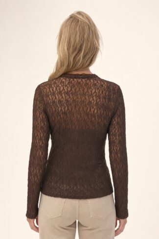 Linnea Bruine Blouse – achterkant
