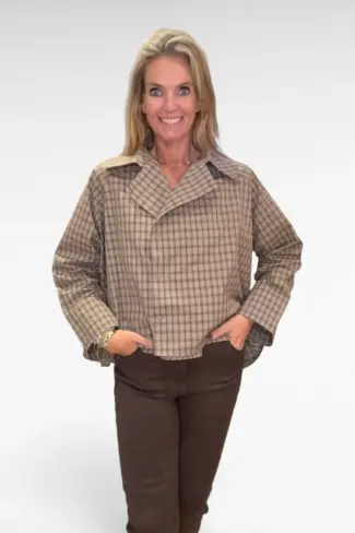 geruite blouse groen