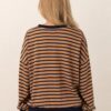 Streep Sweater Blauw Cognac – achterkant
