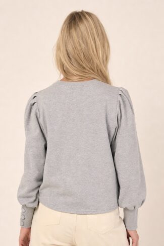 Sweater Grijs Gemeleerd – achterkant
