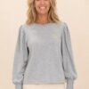 Sweater Grijs Gemeleerd – voorkant