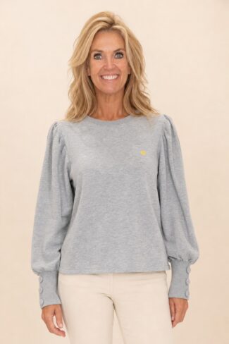 Sweater Grijs Gemeleerd – voorkant