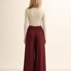 Wijde Broek Riem Bordeaux – achterkant