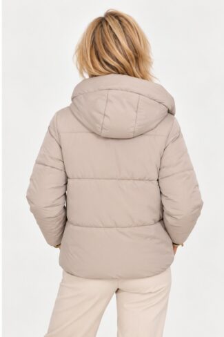 Beige Donsjas, achterkant