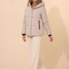 Beige Donsjas, gedragen overzicht