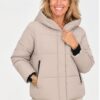 Beige Donsjas, voorkant