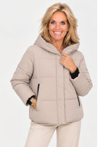 Beige Donsjas, voorkant