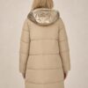 Beige Donsjas, achterkant