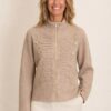 Beige Veste met knopen, voorkant