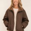 Bruine Reversibel winterjas, voorkant
