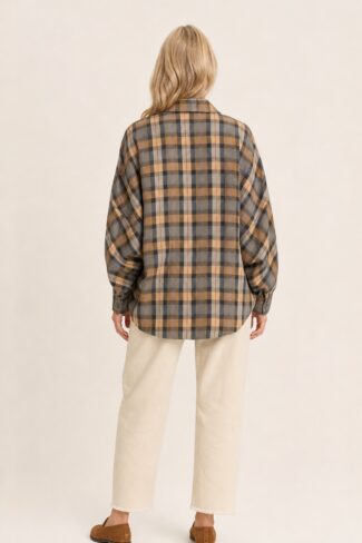 Camel damesblouse, achterkant