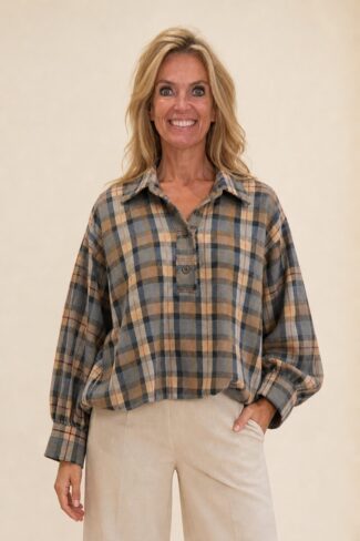 Camel damesblouse, voorkant
