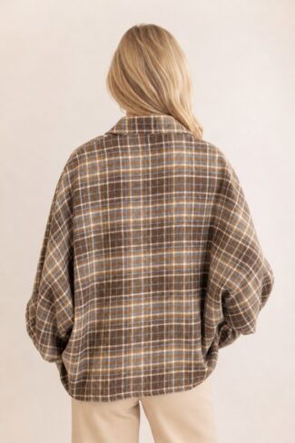 Camel damesblouse, achterkant
