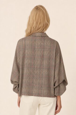 Camel damesblouse, achterkant
