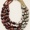 Goudkleurige grote kralenketting, volledig product