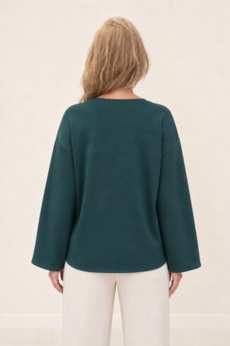 Groene Cropped Sweater, achterkant