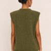 Groene Pull met Epauletten, achterkant