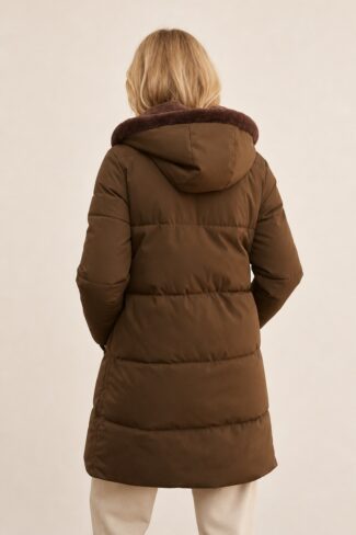 Parka Bruin, achterkant