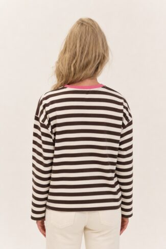 Sweater Los Angeles bruin, achterkant